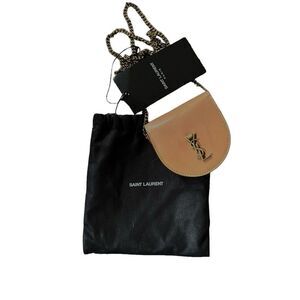 NWT YVES SAINT LAURENT Leather Baby Kaia
Wallet on Chain Brown 💯 Authentic YSL